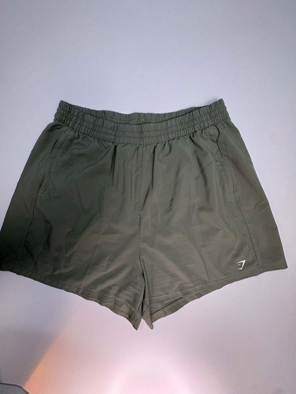 Gymshark Mens XL Olive Green Training Shorts Athletic Running Workout